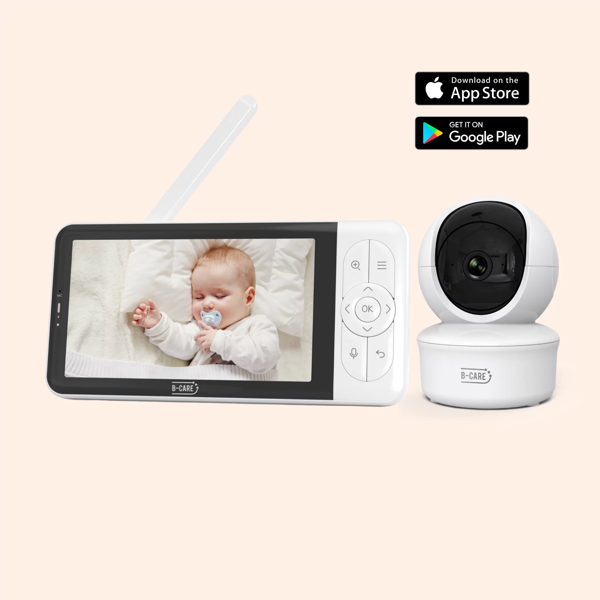 connected babyfoon 5 inch met wifi